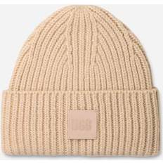 Chunky Rib Beanie Mössor Hattar Dam Beige