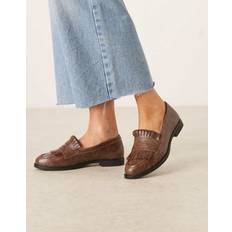 Glamorous Loafers Glamorous Fringed Loafers - Brown PU