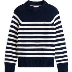 Tommy Hilfiger Loose Fit Strickpullover Reine Baumwolle - Marine