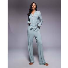 Top and Pant Sleep Set Light Green
