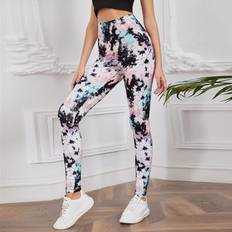 Tie Dye Tights & Stay-Ups Shein Tie Dye Elastic Waist Leggings
