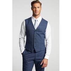 Ted Baker Outerwear Ted Baker Slim Fit Blue Mauve Check Waistcoat - Blue