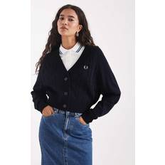 Fred Perry Cardigans Fred Perry Cable Knit Cardigan - Navy