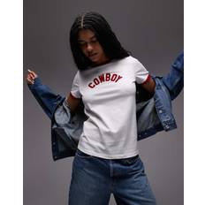 Wrangler Tops Wrangler Cowboy Slogan Ringer T-Shirt - White