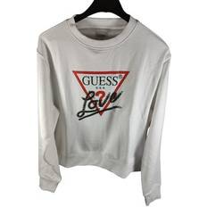 Guess Women Jumpers Guess Studded Love Sweatshirt - Blanc