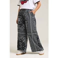 Paisley Trousers & Shorts Yours Paisley Wide Leg Trousers Paisley - Black
