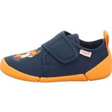 Veganska Tofflor Barnskor Superfit Venti Hausschuh Mit Klettverschluss - Blau/Orange