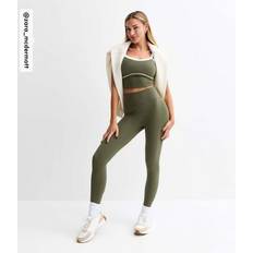 Women Tights & Stay-Ups High Waisted Leggings New Look - Khaki