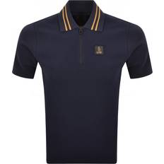 Luke 1977 Clothing Luke 1977 Throop Zip Polo T Shirt - Dark Navy