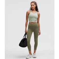 Lululemon Strumpbyxor & Stay-ups Lululemon Wunder Train Crop Leggings Hohem Bund - Bay Leaf