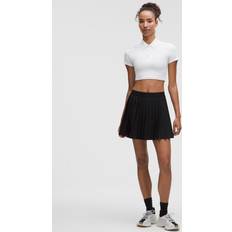 Lululemon Kjolar Lululemon Plissierter Tennisrock Mit Hohem Bund Lang - Black