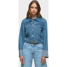 Hudson Jeans Cuffed Cropped Denim Jacket
