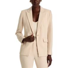 Gold - Women Blazers Elie Tahari Ashton Ruched-Back One-Button Blazer - Gold Straw