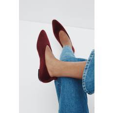 H&M Vinröd Spetsiga Ballerinaskor - Vinröd