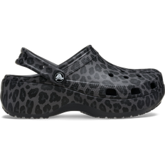 Black - Women Clogs Crocs Classic Platform Animal Clogs - Black Sand