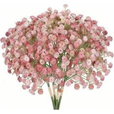 3pcs/Set Artificial Baby's Breath Flower Bouquet With Stems Pink