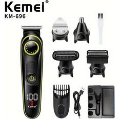Temu Kemei KM-696 Men's Electric Hair Clippers Set
