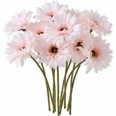 Shein 6/12pcs Artificial African Daisies Flowers African Daisy Silk Flowers Artificial Gerbera Daisies Fake Sunflowers Bulk Faux Flowers Bouquet For Wedding Bridal Bouquet Party Home Kitchen Decor Baby Pink Artificial Plant 12pcs
