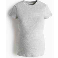 H&M Mama Figurbetontes T-Shirt Graumeliert L