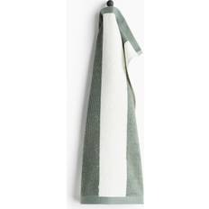 H&M Striped Terry Bath Towel Green (50x30cm)