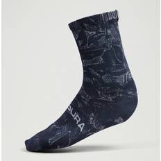 Florals - Men Underwear Endura Ltd Grid Floral Print Socks - Black