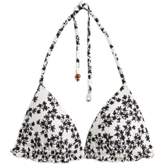 H&M Push Up Triangle Bikini Top - White/Black Floral