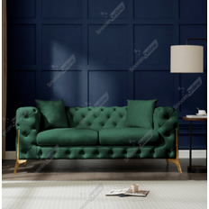 Snooze Online Lounger Velvet Green Sofa 2 Seater, 3 Seater, 1 Seater