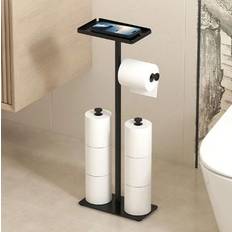 Shein Free Standing Toilet Paper Holder Rack, Independent Bathroom Organizer Rack
