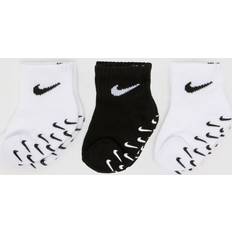 Nike Infant Grip Swoosh Socks - White/Black