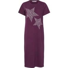 Red Nightgowns Yours Curve Burgundy Midaxi Nightdress - Purple