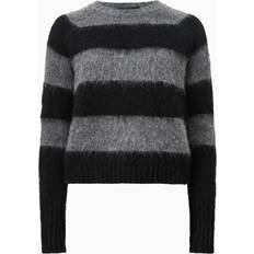 AllSaints Jumpers AllSaints Lou Spark Striped Sweater Founded - Black Grey