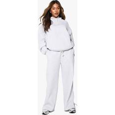 Cotton - Women Suits boohoo Plus Rope Contrast Drawcord Tracksuit - Grey