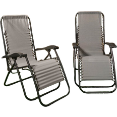 Sun Chairs on sale OHS Charcoal Grey - 2-pack