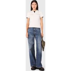 Viscose Polo Shirts Maje Polo À Manches Courtes - Blanc
