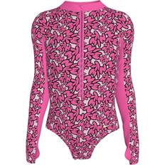 Nike Nylon Badkläder Nike Bubble Script Long Sleeve Swimsuit -