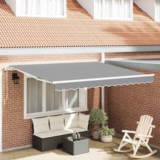 VidaXL Terassmarkiser vidaXL Markis Manuell Vit 3.5 x 2.5 m Metall