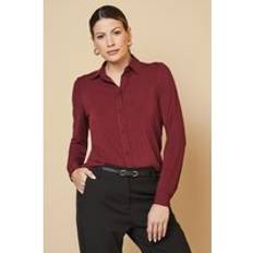 Purple Shirts Wallis Jersey Button Shirt - Plum