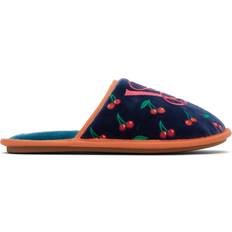 Valentino Garavani Men Slippers Valentino Garavani Navy Ta Chambre Slippers - Drw Indigo/Rsso/Vrde