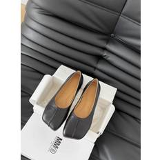 Maison Margiela Ballerinas Maison Margiela MM6 Tabi Black Leather Ballet Flat