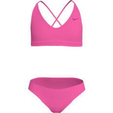 Nike Träningsplagg Badkläder Nike Solid Lace Up Bikini Set Hyper Pink