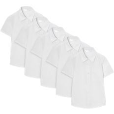 Shirts Children's Clothing John Lewis Girl's Short Sleeve Patch Pocket School Shirts 5-pack - White (p111609686)