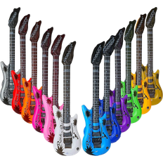 Birthdays Inflatable Decorations Shein 1/6/9/12pcs Inflatable Guitar Purple