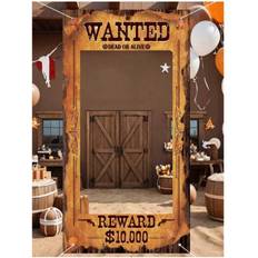 Shein Large Cowboy Party Decoration WesternWanted Photo Banner