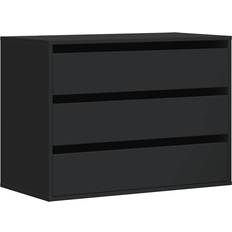 vidaXL Svart 80 x 41 x 58 cm Konstruerat Trä Byrå 80x58cm