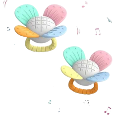 Rattles Shein 1pc Rainbow Flower Rattle Bell Baby Toy
