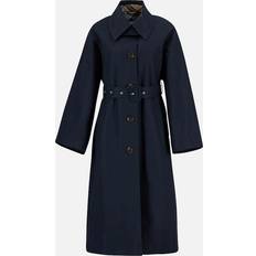 Barbour Coats Barbour Robyn Womens Showerproof Trench Coat - Dark Navy Hessian Tartan