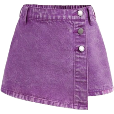 Skirts Shein Tween Girls Summer Y2K Casual Boho Button Denim Skirt - For Girls Summer