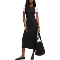 Klänningar Lululemon All Aligned Geripptes Midi-Kleid Für Frauen - Schwarz