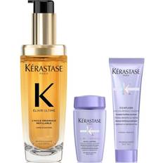 Kérastase elixir ultime l'huile Kérastase Elixir Ultime L'Huile Originale Hair Oil with Mini Deluxe Blond Absolu Shampoo Conditioner Gift Set