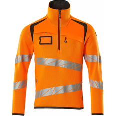 Mascot 19005-351 Accelerate Safe Knitted Jumper with Half Zip - Hi-Vis Orange/Dark Anthracite